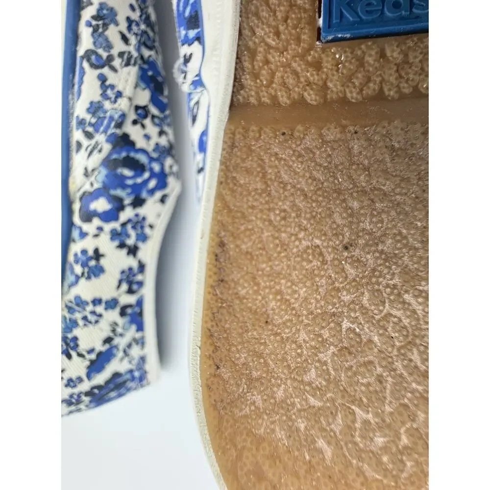 Keds Champion Blue Floral Canvas Lace-Up Sneakers Women’s Size 7.5 - Picture 10 of 10